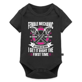 Mécaniciennes - Body à manches courtes Premium Bébé - noir - Devant