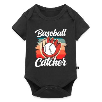 Baseball Catcher Baseball Catcher Player Hobby - Baby Premium short-sleeve bodysuit - black - Front
