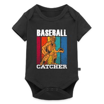 Baseball Catcher Baseball Catcher Player Hobby - Baby Premium short-sleeve bodysuit - black - Front