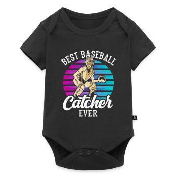 Best Baseball Catcher Ever Hobby Catcher - Baby Premium short-sleeve bodysuit - black - Front