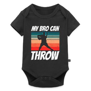 Mein Bruder Kann Werfen Werfer Baseball Pitcher - Baby Premium Kurzarmbody - Schwarz - Vorne