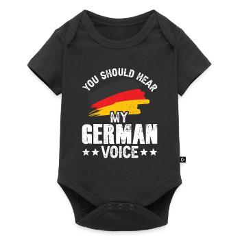 Vous devriez entendre ma voix allemande allemande - Body à manches courtes Premium Bébé - noir - Devant