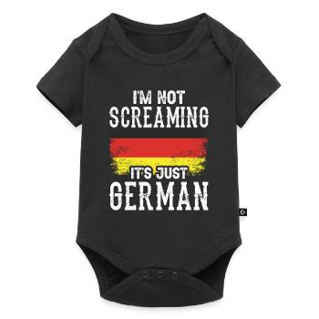 I don't scream it's just German Germany - Baby Premium short-sleeve bodysuit - black - Front