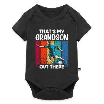 C’est mon petit-fils là-bas passe-temps sportif de football - Body à manches courtes Premium Bébé - noir - Devant