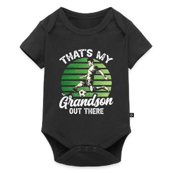 C’est mon petit-fils là-bas passe-temps sportif de football - Body à manches courtes Premium Bébé - noir - Devant