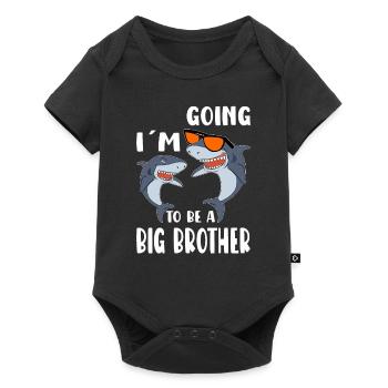 Gonna Be A Big Brother Dino Birth AnnouncementBaby - Baby Premium Kurzarmbody - Schwarz - Vorne