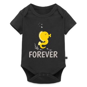 Petite amie, petit ami, homme, partenaire de la Saint-Valentin - Body à manches courtes Premium Bébé - noir - Devant
