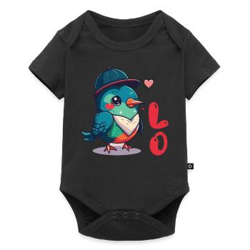 Petite amie, petit ami, homme, partenaire de la Saint-Valentin - Body à manches courtes Premium Bébé - noir - Devant