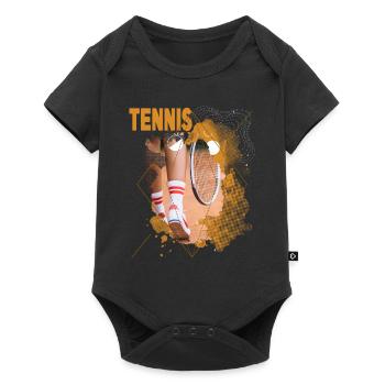 Tennis Tennis Player Player Vintage Retro - Baby Premium short-sleeve bodysuit - black - Front