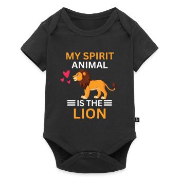 Africa Zoo Animal Lovers Gift Funny Lion - Baby Premium short-sleeve bodysuit - black - Front