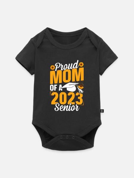 Lustige Stolze Mutter Eines Abschlussgeschenks - Baby Premium Kurzarmbody - Schwarz