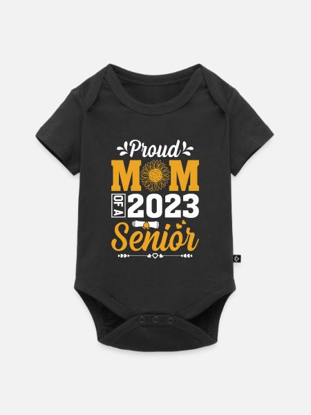 Lustige Stolze Mutter Eines Abschlussgeschenks - Baby Premium Kurzarmbody - Schwarz