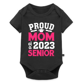 Maman fière drôle d'un cadeau de graduation - Body à manches courtes Premium Bébé - noir - Devant