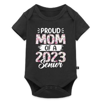 Maman fière drôle d'un cadeau de graduation - Body à manches courtes Premium Bébé - noir - Devant