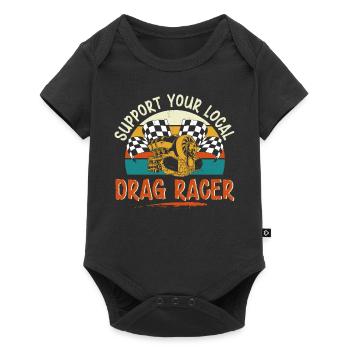 Drag Racing Race Car Retro Vintage - Body à manches courtes Premium Bébé - noir - Devant