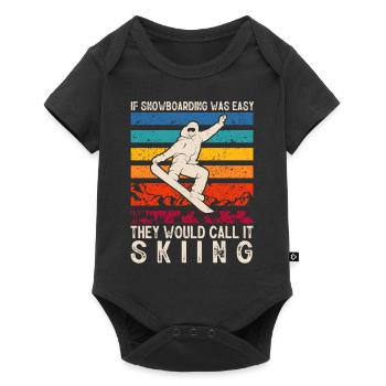 Snowboarders, snowboarders - Body à manches courtes Premium Bébé - noir - Devant