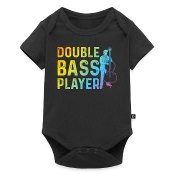 Contrabass Double Bass Player - Double Bass Player - Baby Premium Kurzarmbody - Schwarz - Vorne