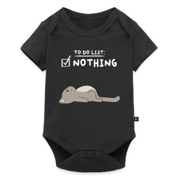 To Do List Nothing Cat Sleeping Shirt - Body à manches courtes Premium Bébé - noir - Devant