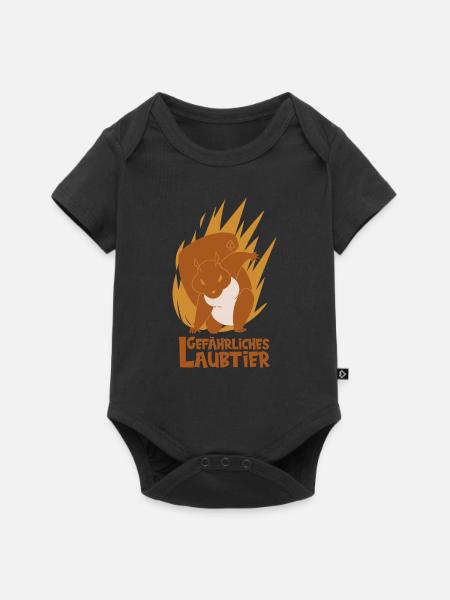 Gefährliches Laubtier Eichhörnchen - Baby Premium Kurzarmbody - Schwarz