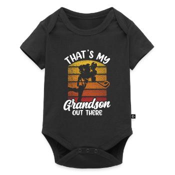 Voici mon petit-fils là-bas au passe-temps de hockey - Body à manches courtes Premium Bébé - noir - Devant