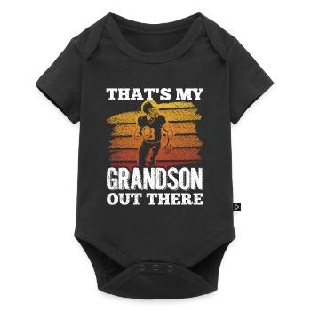 C’est mon petit-fils là-bas football américain - Body à manches courtes Premium Bébé - noir - Devant