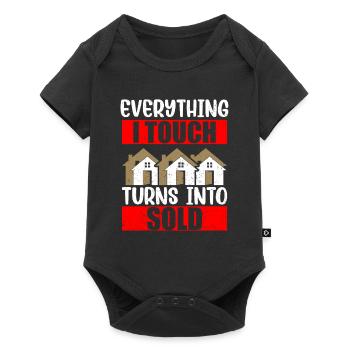 Tout ce que je touche est vendu à des maisons de courtage - Body à manches courtes Premium Bébé - noir - Devant