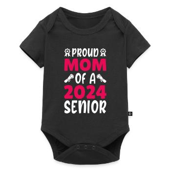Maman fière drôle d'un cadeau de graduation - Body à manches courtes Premium Bébé - noir - Devant