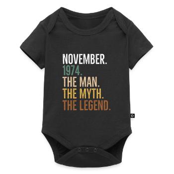 November 1974 The Man The Myth The Legend - Baby Premium short-sleeve bodysuit - black - Front