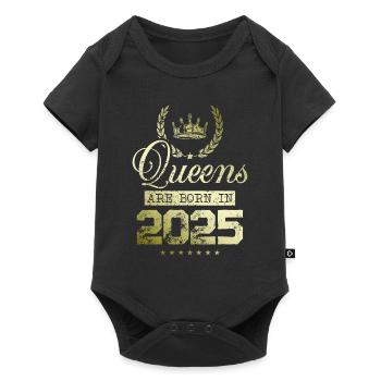 Queens born in 2025 - Baby Premium short-sleeve bodysuit - black - Front