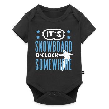 Snowboarders, Snowboard holidays, Snowboard equipment - Baby Premium short-sleeve bodysuit - black - Front