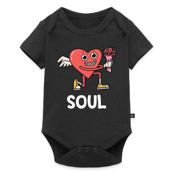 Valentine's Day girlfriend, boyfriend, man, wife partner - Baby Premium short-sleeve bodysuit - black - Front