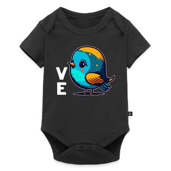 Valentine's Day girlfriend, boyfriend, man, wife partner - Baby Premium short-sleeve bodysuit - black - Front