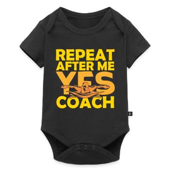 Coach Natation | Cadeau coach Natation Le Meilleur - Body à manches courtes Premium Bébé - noir - Devant