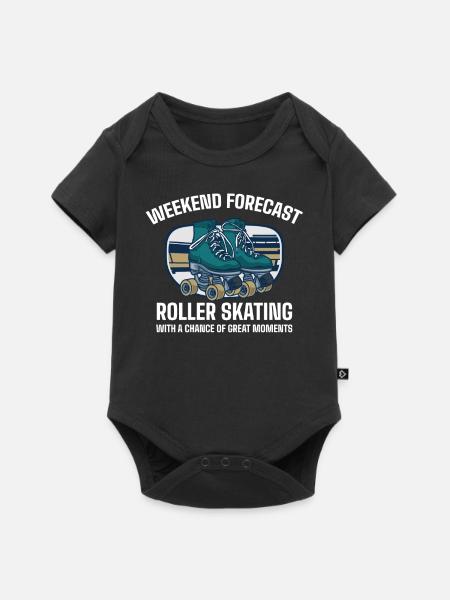 Rollschuhlaufen - Baby Premium Kurzarmbody - Schwarz