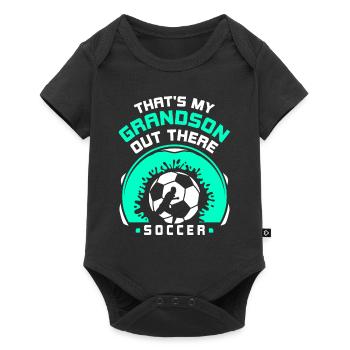 C’est mon petit-fils là-bas passe-temps sportif de football - Body à manches courtes Premium Bébé - noir - Devant