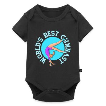 The best gymnast in the world Gymnast Gymnastics - Baby Premium short-sleeve bodysuit - black - Front
