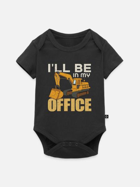 Kranführer Kran Geschenk - Baby Premium Kurzarmbody - Schwarz