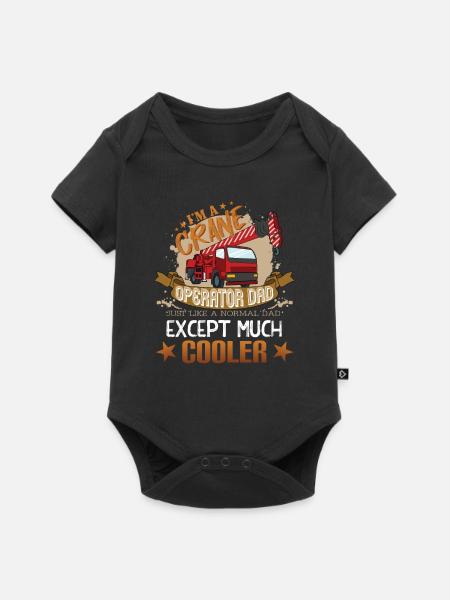 Kranführer Kran Geschenk - Baby Premium Kurzarmbody - Schwarz