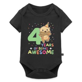 Loutre pour les enfants de 4 ans - Body à manches courtes Premium Bébé - noir - Devant