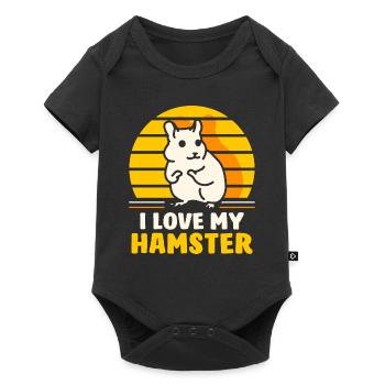 I love my hamster cute owner pet - Baby Premium short-sleeve bodysuit - black - Front