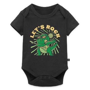 Funny Guitar Player T-Rex - Baby Premium short-sleeve bodysuit - black - Front