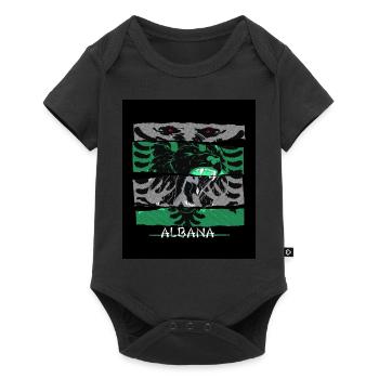 Albanian - Baby Premium Kurzarmbody - Schwarz - Vorne