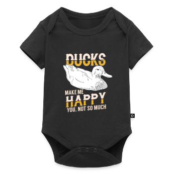 Les canards me rendent heureux Tu n’es pas tellement drôle fermier - Body à manches courtes Premium Bébé - noir - Devant