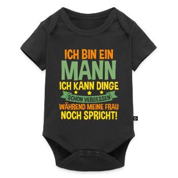 Ich Bin Ein Mann - Baby Premium Kurzarmbody - Schwarz - Vorne