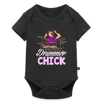 Drums Drummer Girl Gift - Body à manches courtes Premium Bébé - noir - Devant