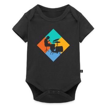 Drums Drummer Gift - Body à manches courtes Premium Bébé - noir - Devant