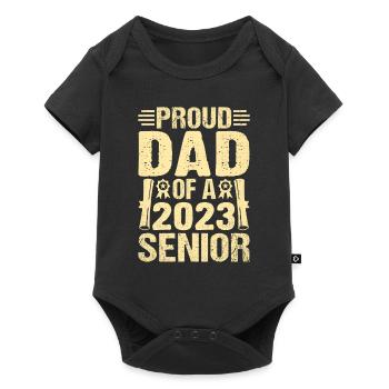 Lustige Stolzer Vater Eines Abschlussgeschenks - Baby Premium Kurzarmbody - Schwarz - Vorne