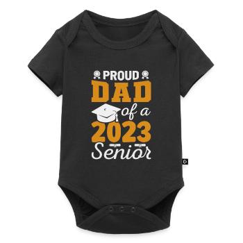 Lustige Stolzer Vater Eines Abschlussgeschenks - Baby Premium Kurzarmbody - Schwarz - Vorne