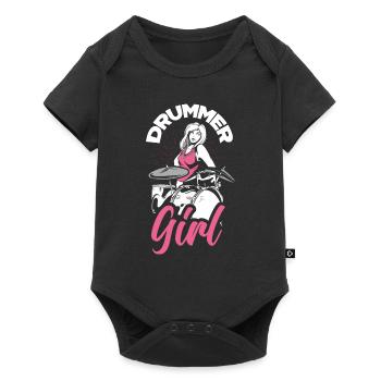 Drums Girl Drummer Gift - Body à manches courtes Premium Bébé - noir - Devant