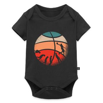 Basketball Evolution From Monkey To Men BBall - Body à manches courtes Premium Bébé - noir - Devant